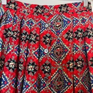 Liz Claiborne Geometric Western MIDI Skirt